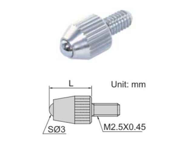 Měřící dotek pro úchylkoměry kuličkový INSIZE 20mm, karbid (6282-0112)