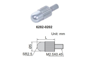 Shell Type Point INSIZE 20mm, M2.5x0.45mm, Steel (6282-0207)