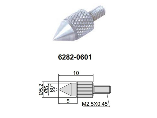 Měřící dotek pro úchylkoměry kuželový INSIZE 10mm (6282-0601)