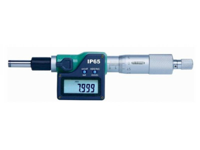 Digitální mikrometrická hlavice INSIZE 0-25 mm/0,001 mm, plochý, IP65 (6353-25W)