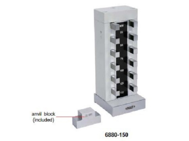 Přípravek pro nastavení mikrometrického hloubkoměru včetně koncových měrek INSIZE 0-150mm (6880-150)