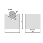 Granitový V-BLOK INSIZE 70x50x70mm, pár (6897-1)