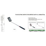 Miroir d'inspection télescopique avec éclairage 65x42 mm INSIZE (7162-1)