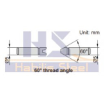 Měřící dotek na vnější závity INSIZE 60°, 1,0-1,75mm (7381-T13)