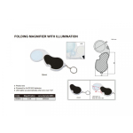 Folding magnifier with illumination, 45 mm diameter INSIZE (7514-1)