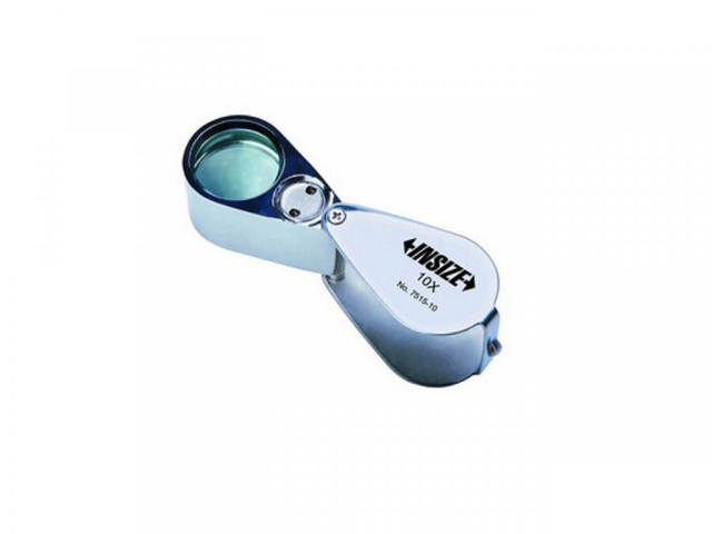 Folding Magnifier with Illumination, 21 mm Diameter, INSIZE (7515-10)