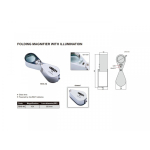Folding Magnifier with Illumination, 21 mm Diameter, INSIZE (7515-10)
