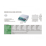 Electronic scale 6 kg/2 g, OIML certificate INSIZE (8002-6M)