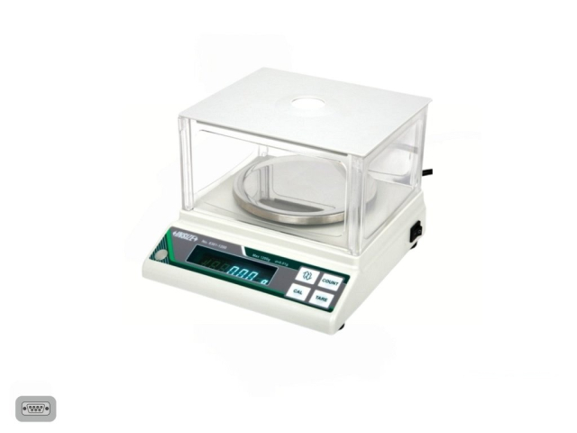 Electronic scale 300/0.01 g; protective cover, data output INSIZE (8301-300)