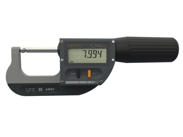 Digitální mikrometr Sylvac S_Mike PRO Proximity, kulový dotyk 7mm-plochý Ø6mm , 0-30mm (803.0304.10)