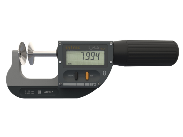 Digitální mikrometr Sylvac S_Mike PRO BT Smart, talířkový dotyk Ø25mm , 66-102mm (903.1013.10)