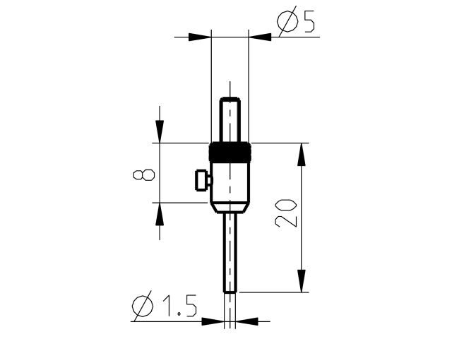Dotek Sylvac jehlový M2.5, d=1.5mm (905.2202)