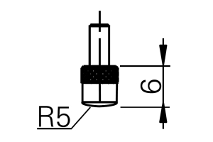 Dotek Sylvac sférický M2.5, R 5mm (905.2203)