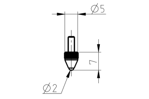 Dotek Sylvac kulový M2.5 standard d=2mm (905.2204)
